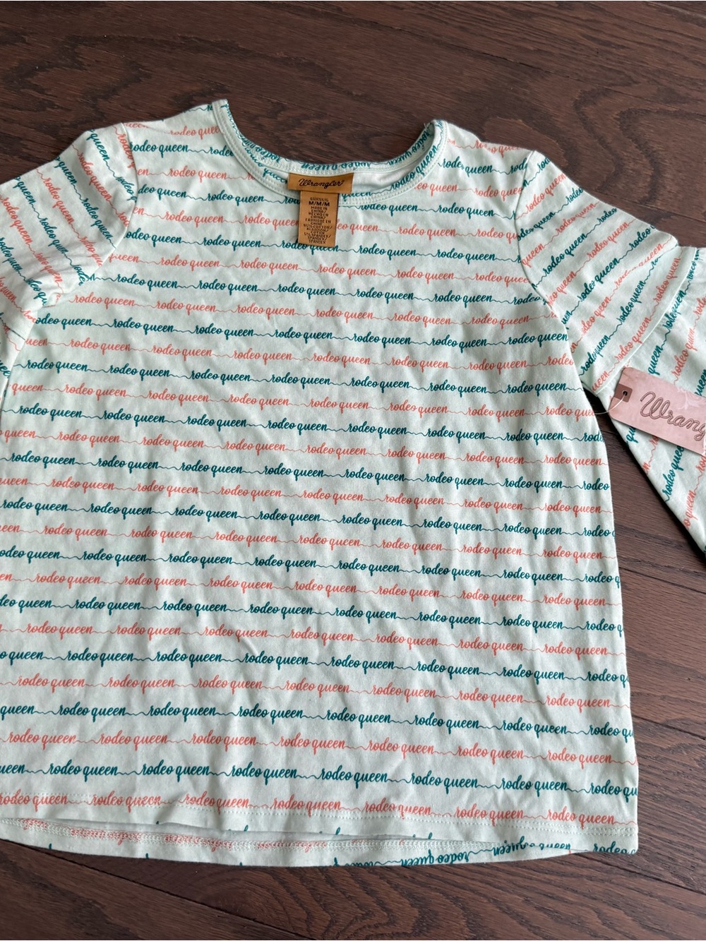 Kids Wrangler quarter Sleeve shirt size Medium “Rodeo Queen”
